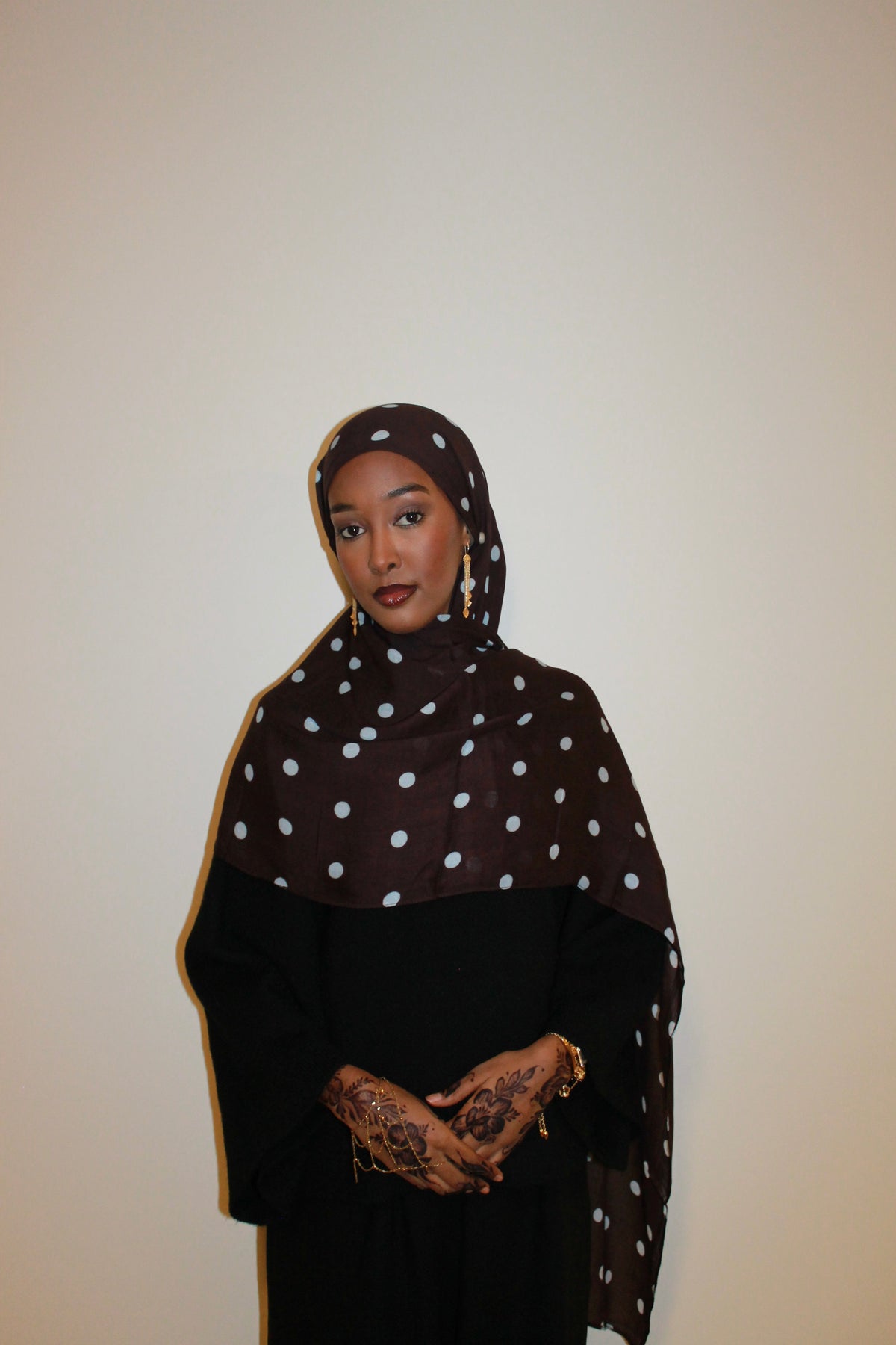 Dark Brown polka dot