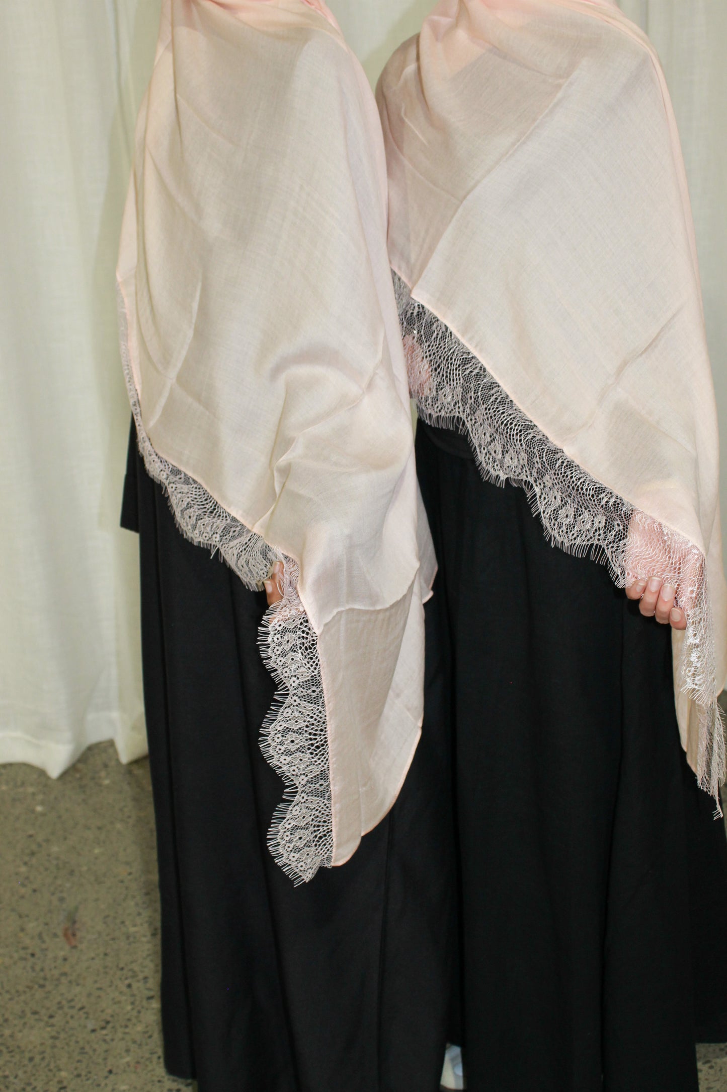 Pink lace modal