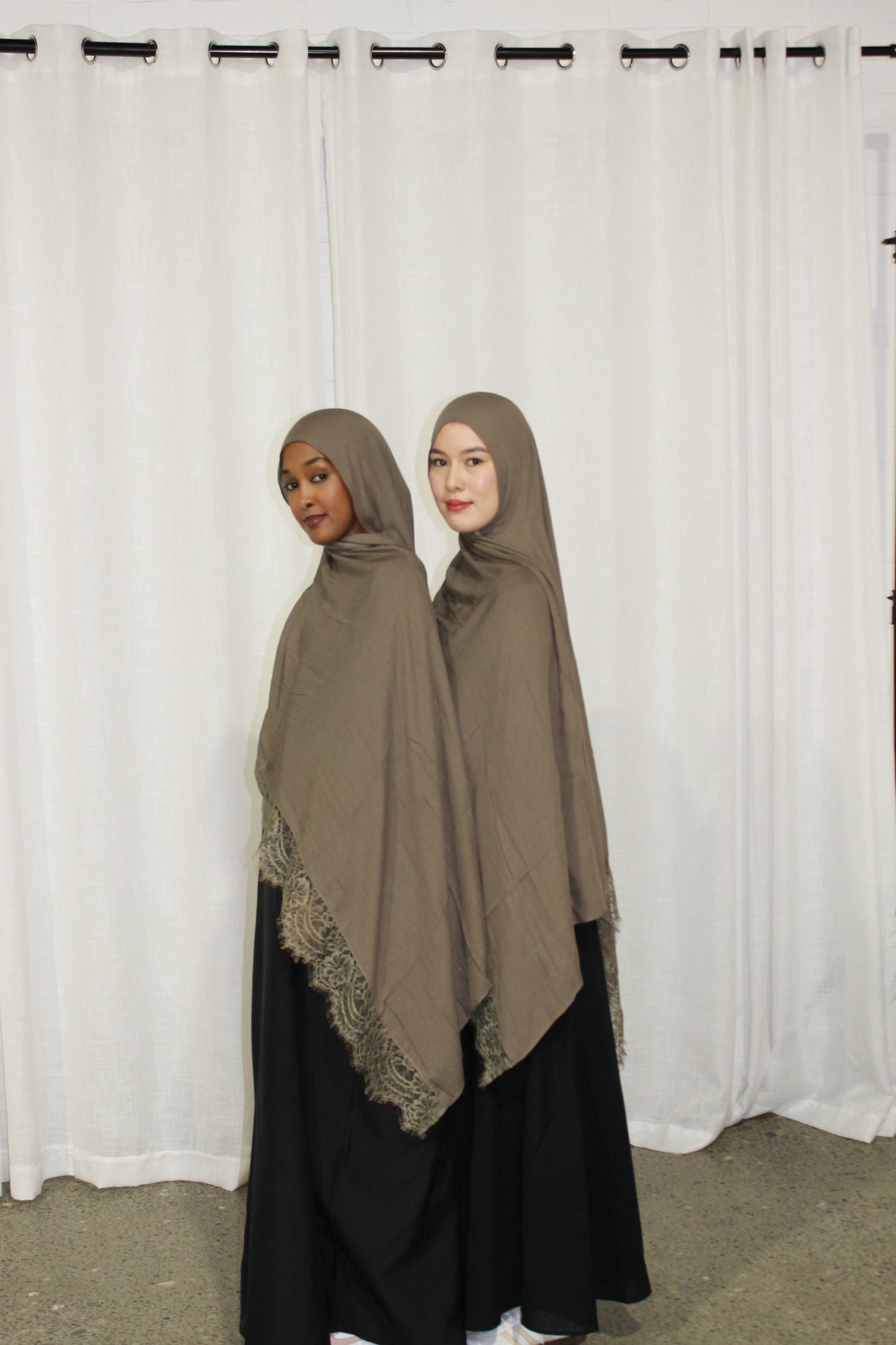 Olive green lace modal