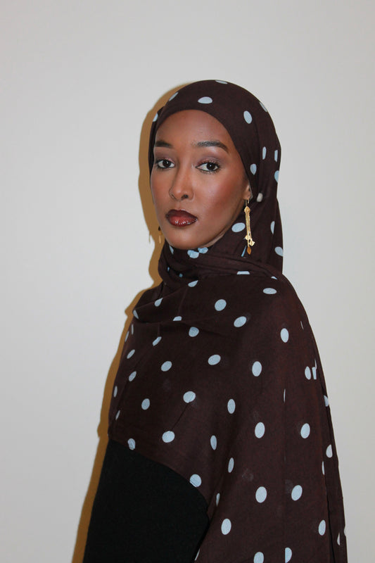 Dark Brown polka dot