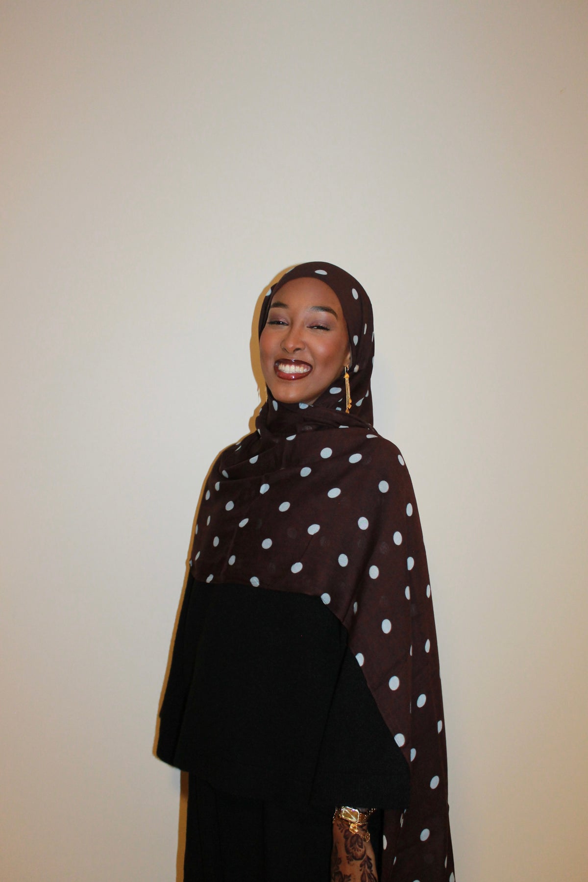 Dark Brown polka dot