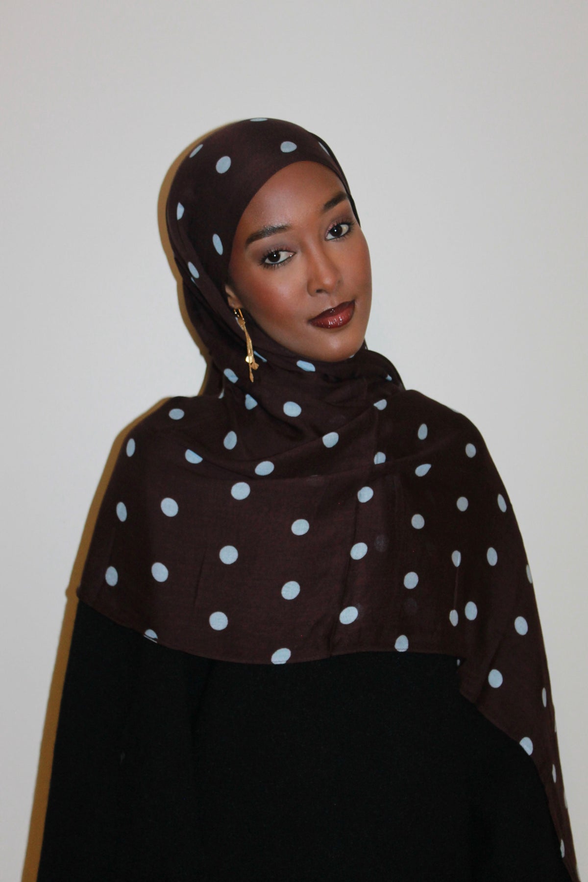 Dark Brown polka dot