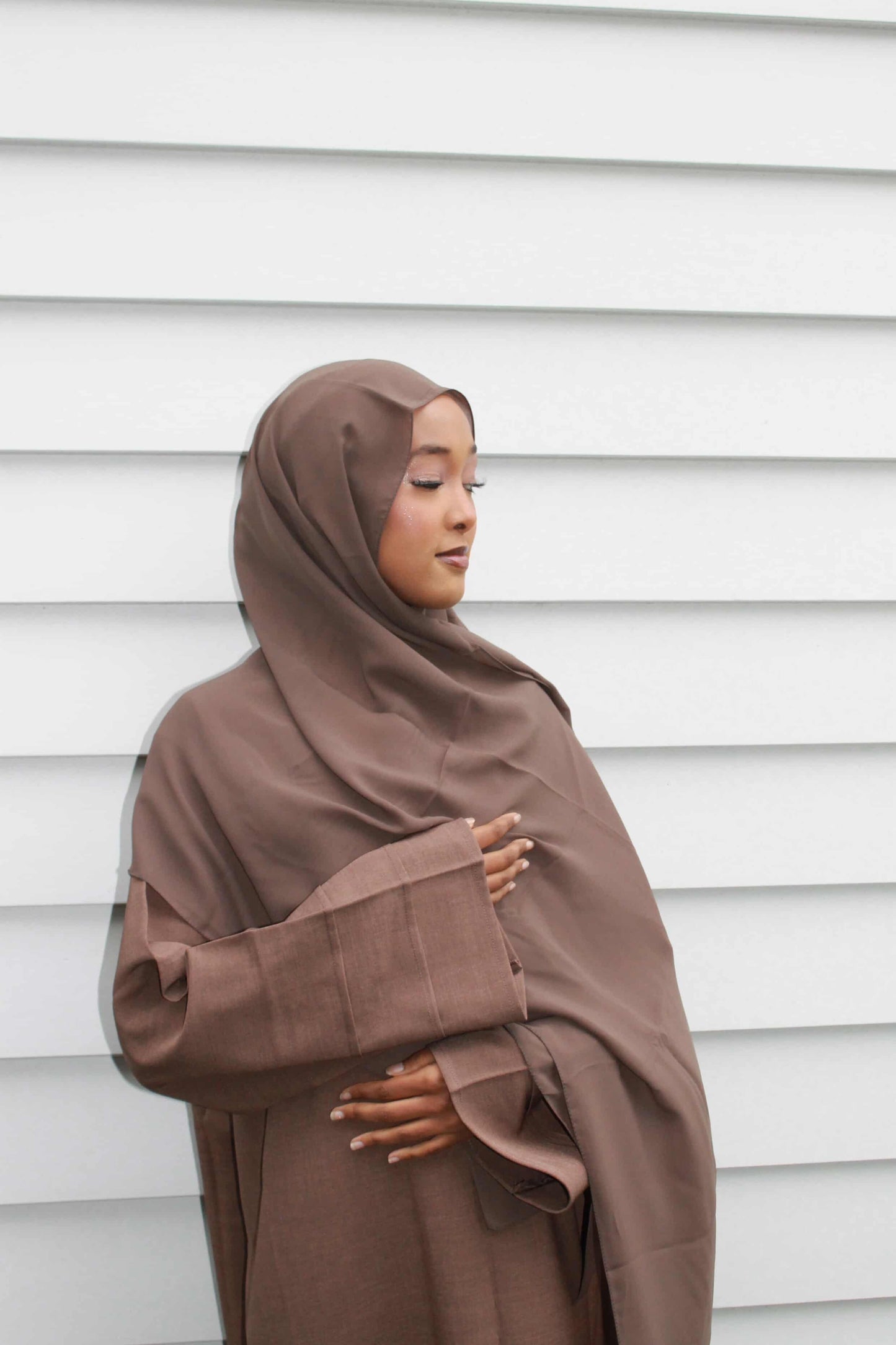 Coffee Brown Linen Abaya