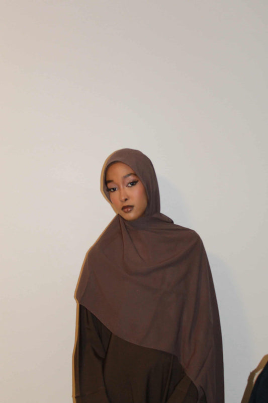 Chocolate Brown Linen Abaya