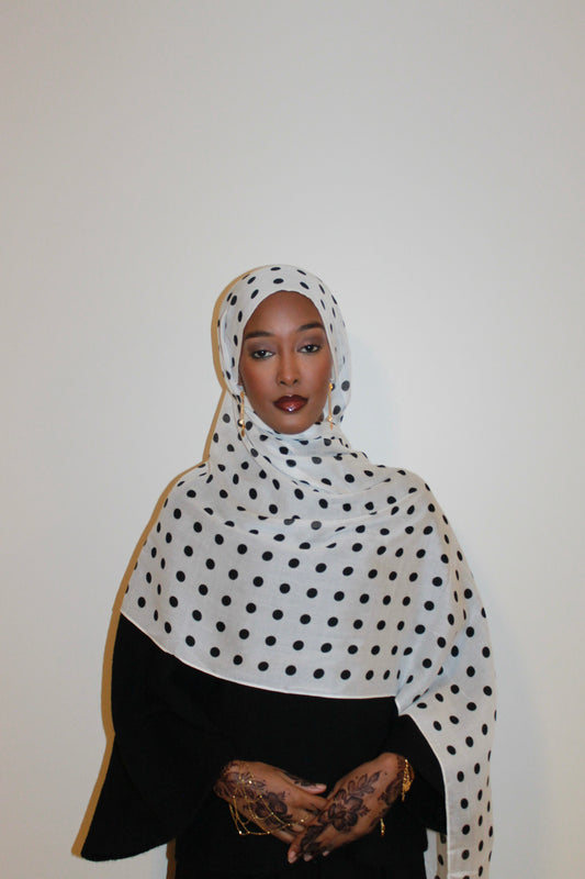White polka dot