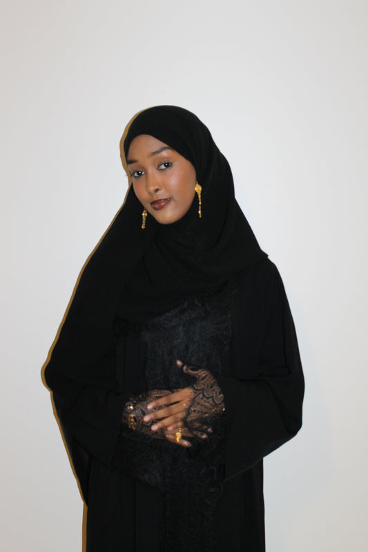 Black-open abaya