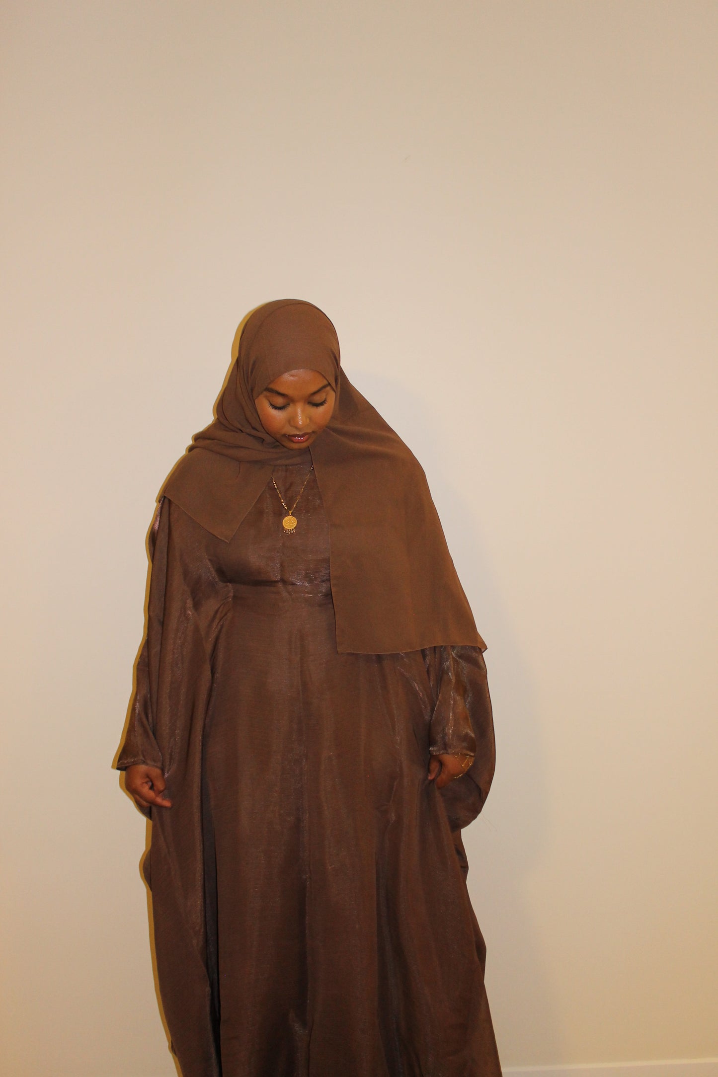 Butterfly abaya-Brown