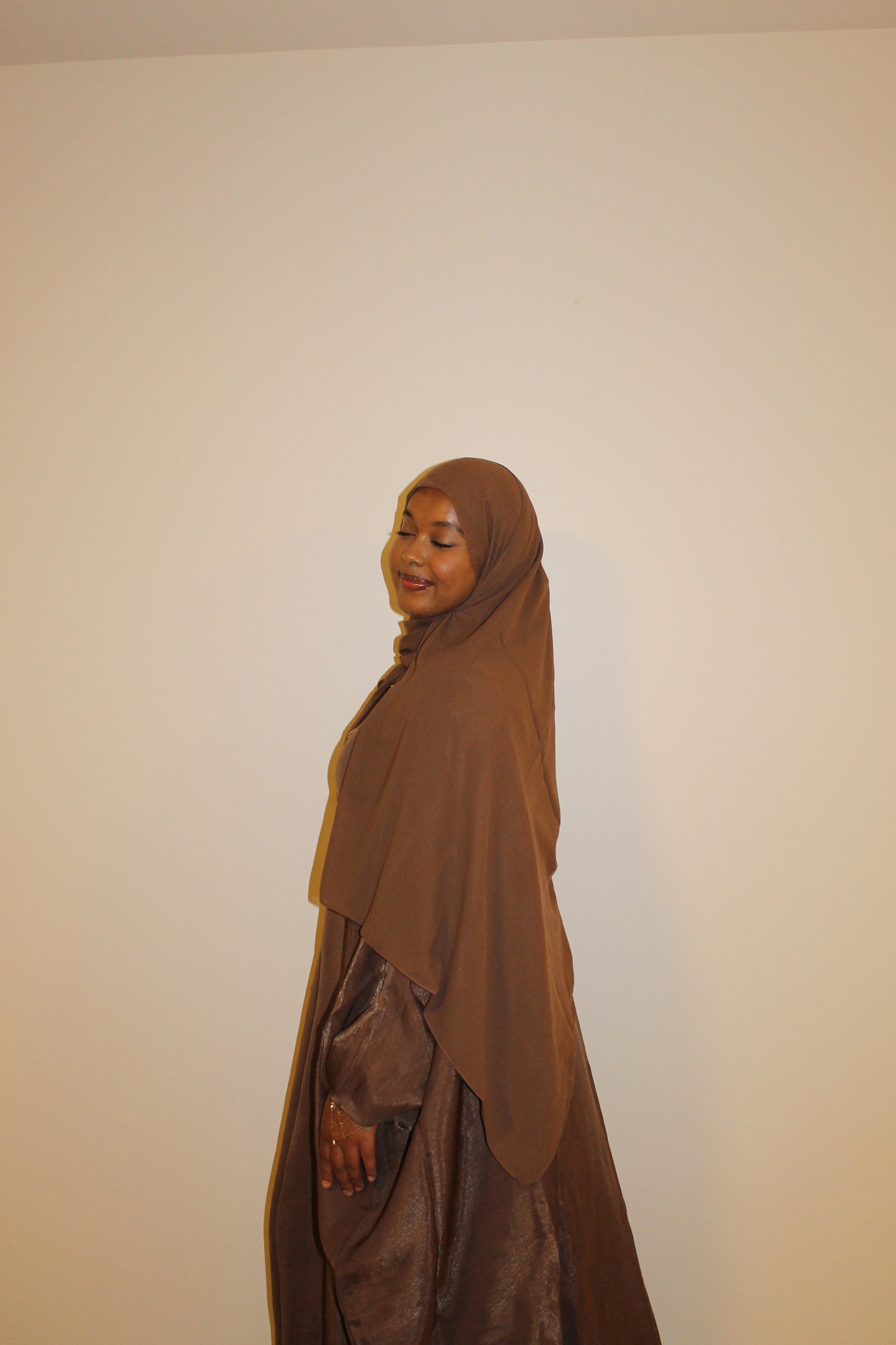 Butterfly abaya-Brown