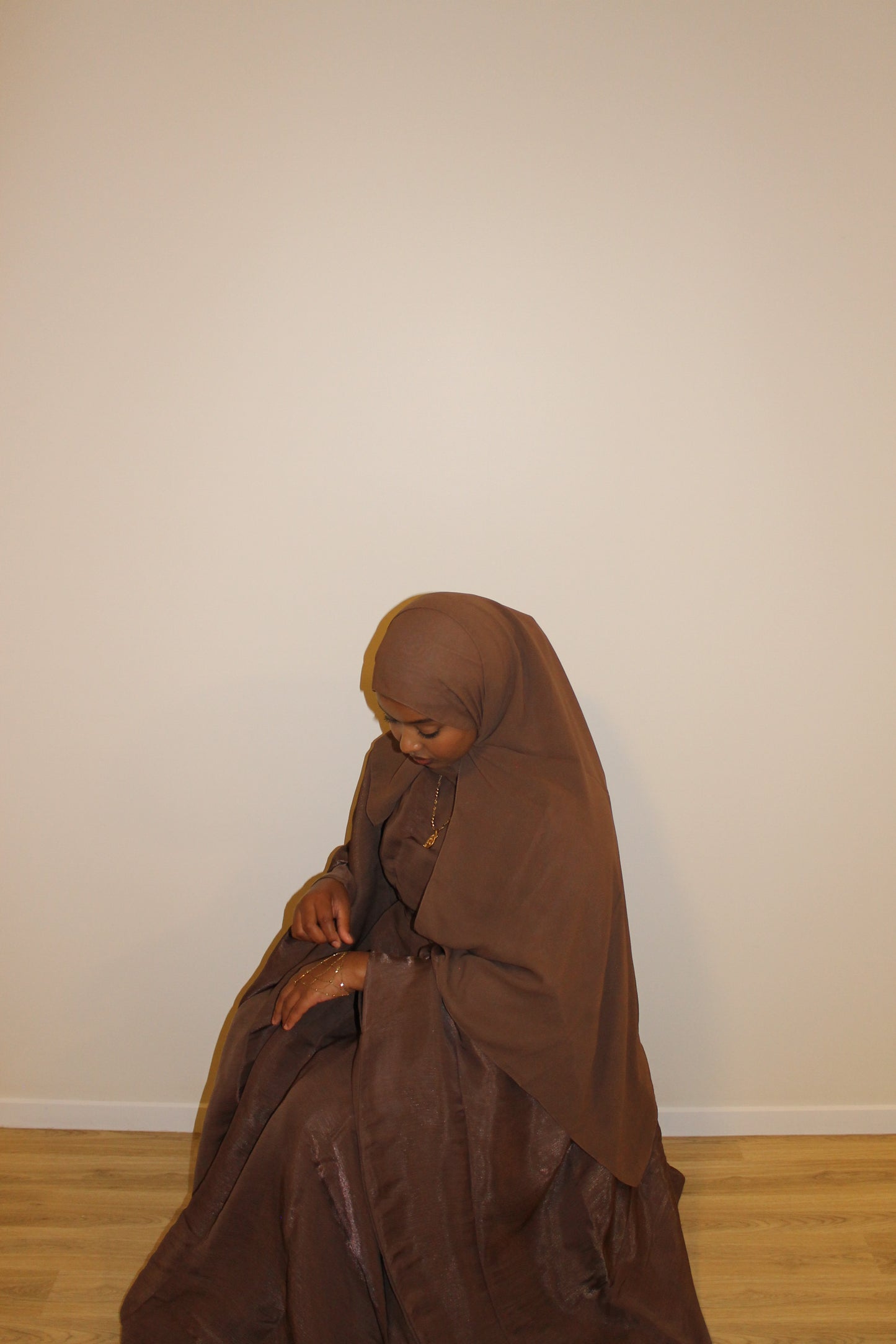 Butterfly abaya-Brown