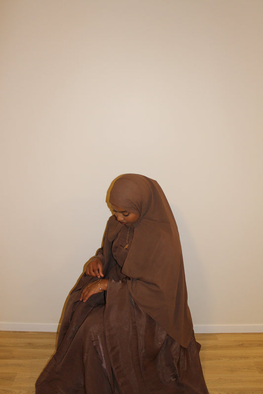 Butterfly abaya-Brown