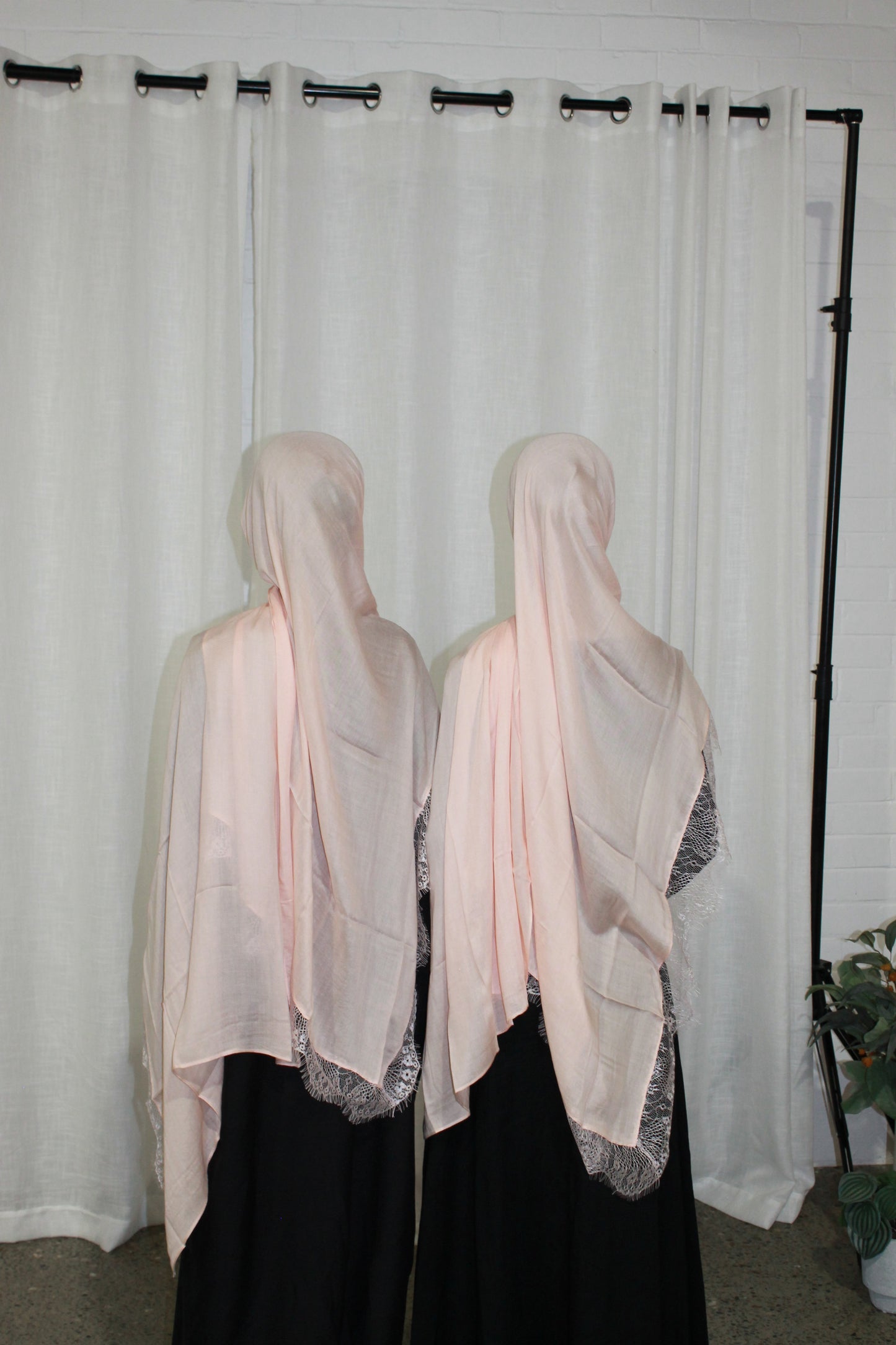Pink lace modal