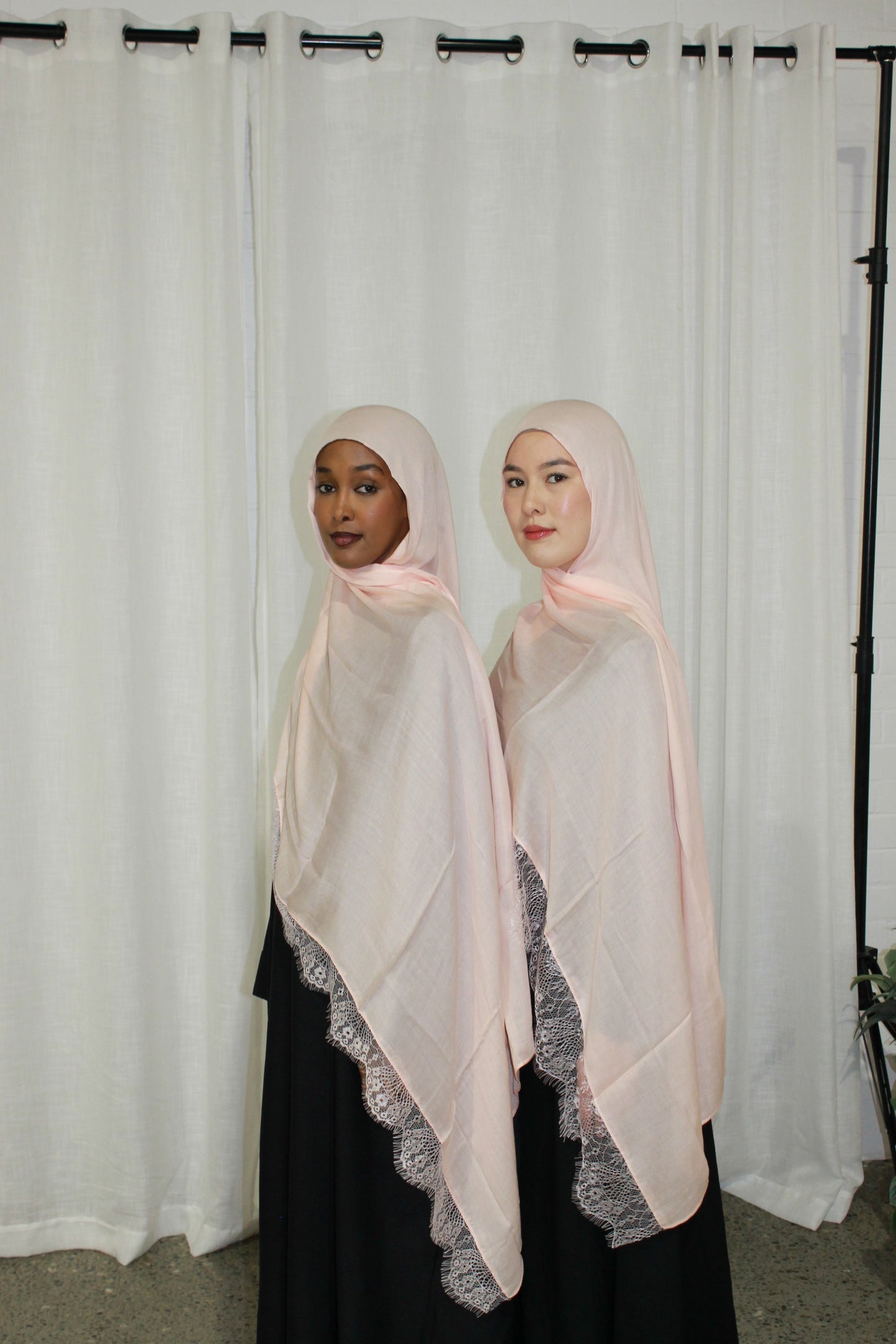 Pink lace modal
