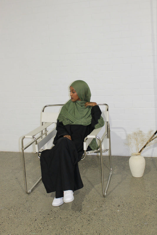 Sage green lace modal