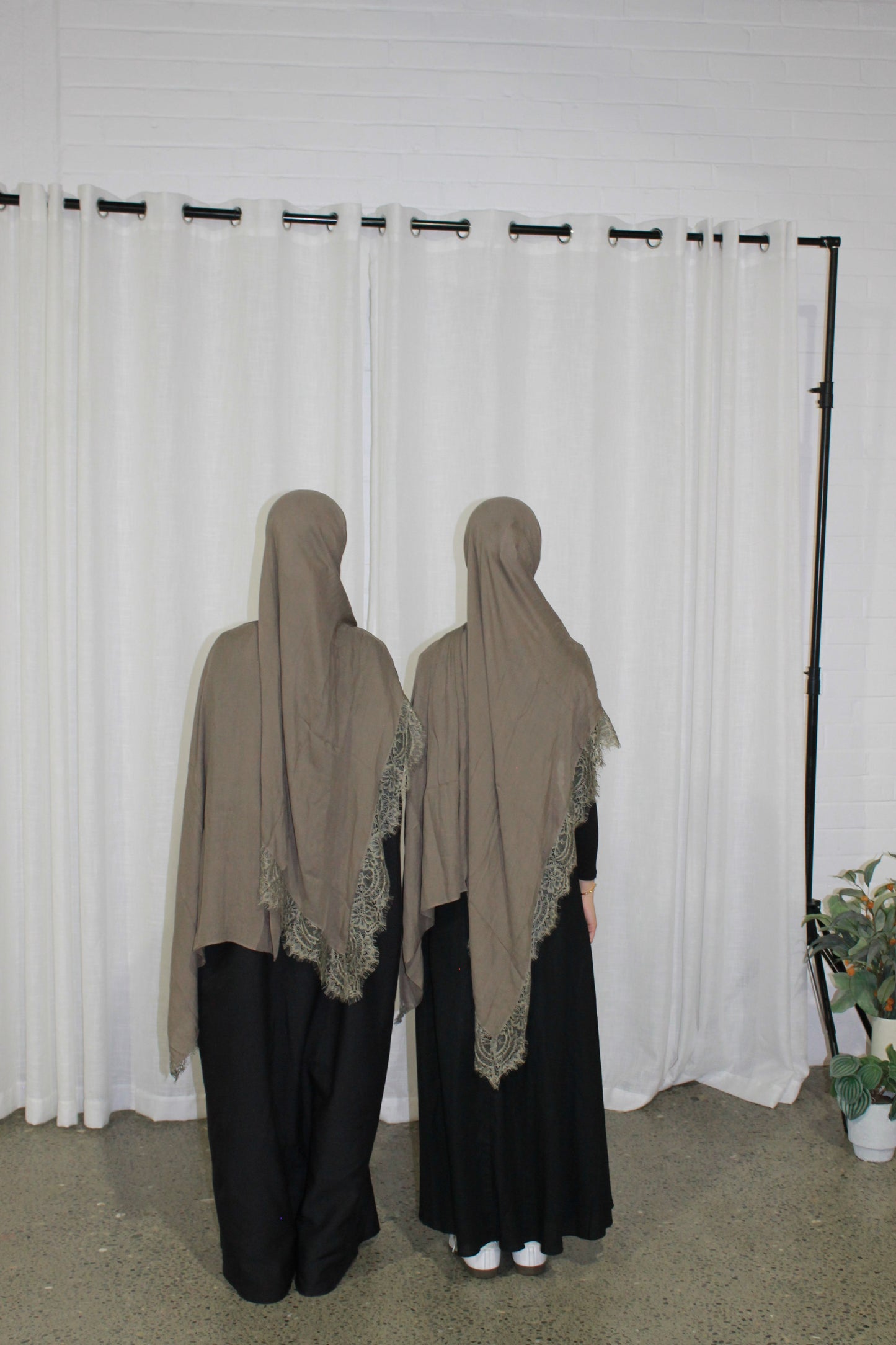 Olive green lace modal