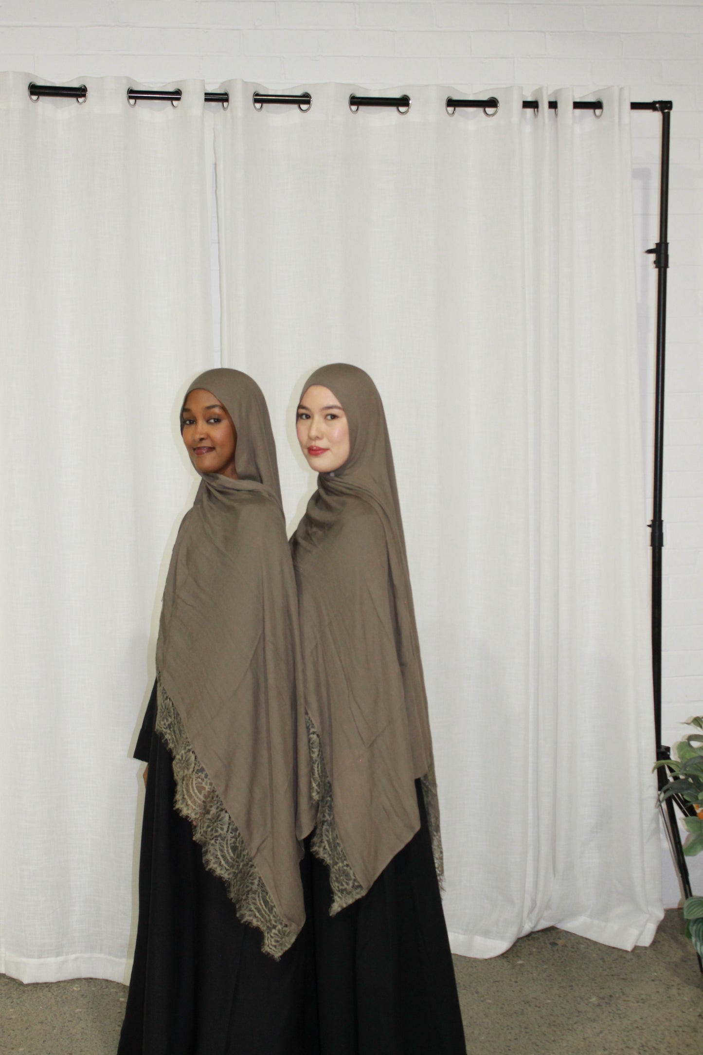 Olive green lace modal
